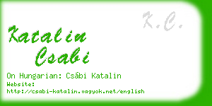 katalin csabi business card