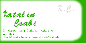 katalin csabi business card